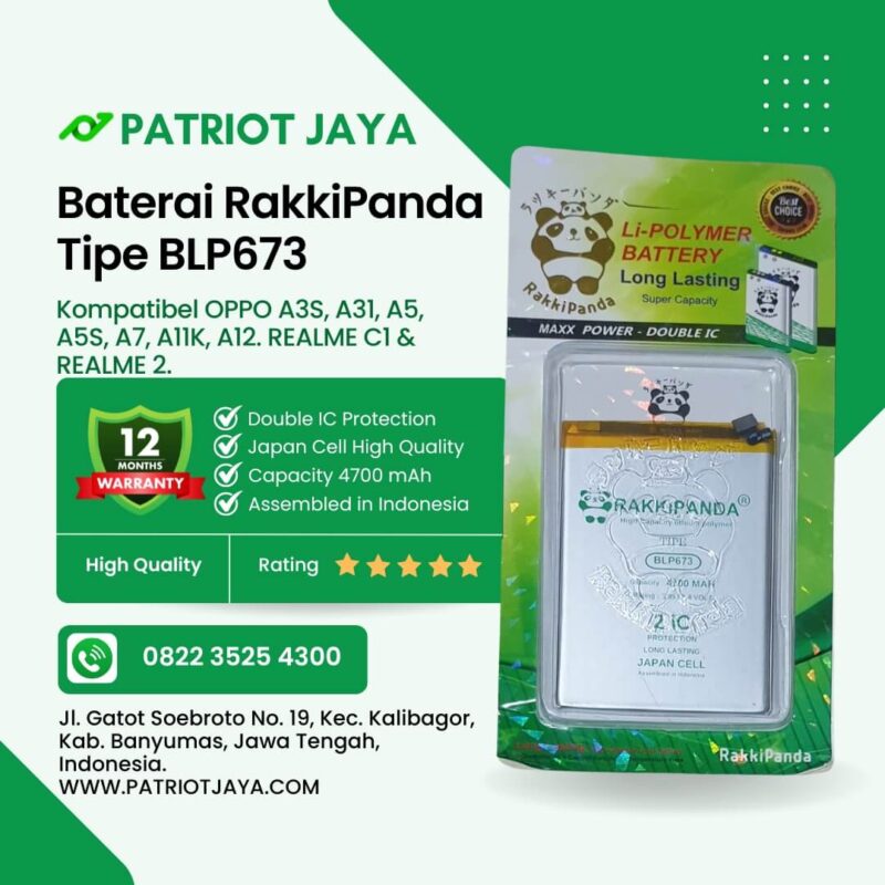 Baterai BLP673 OPPO A3S A5 A5S A31 A7 2020 RakkiPanda