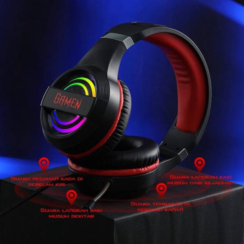 Headset Gamen GH1100 Pro Gaming Suara Jernih 02