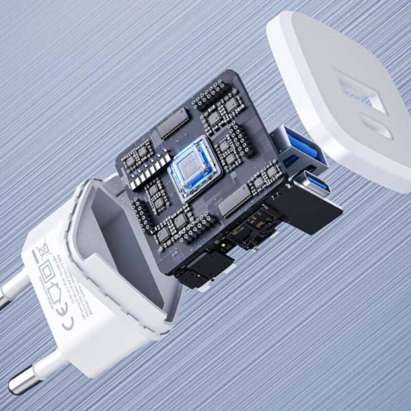 Charger Robot RT-F7 2Port USB-A & Type-C 20W Perlindungan cerdas multi