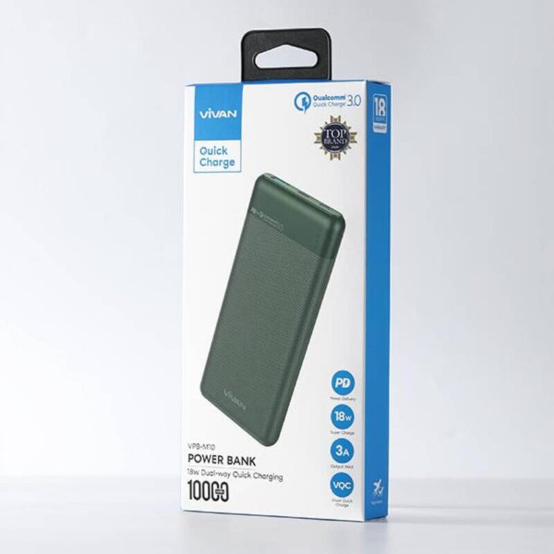 VIVAN Power Bank VPB-M10 18W Two-Way QC3.0