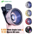 Lensa Kamera Smartphone Super Wide Angle Macro 2 in 1 Kaca Pembesar