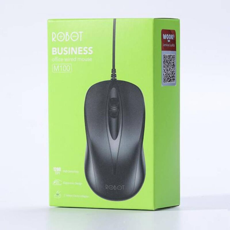 Mouse Robot M100 Wired Kemasan Box